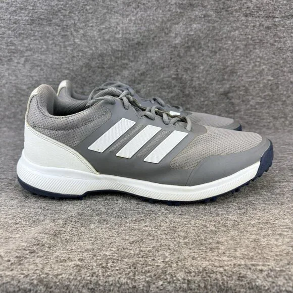 Mens 8.5 Adidas Tech Response SL Golf Shoes Grey/White Spikeless X Traxion  Sole